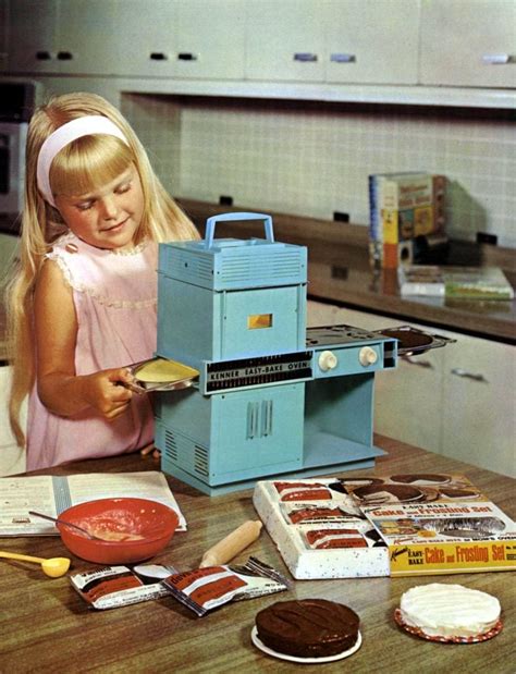 There will be chunks of dried strawberries in the Strawberry Supreme cake mix -- these can just be discarded. . Vintage easy bake oven